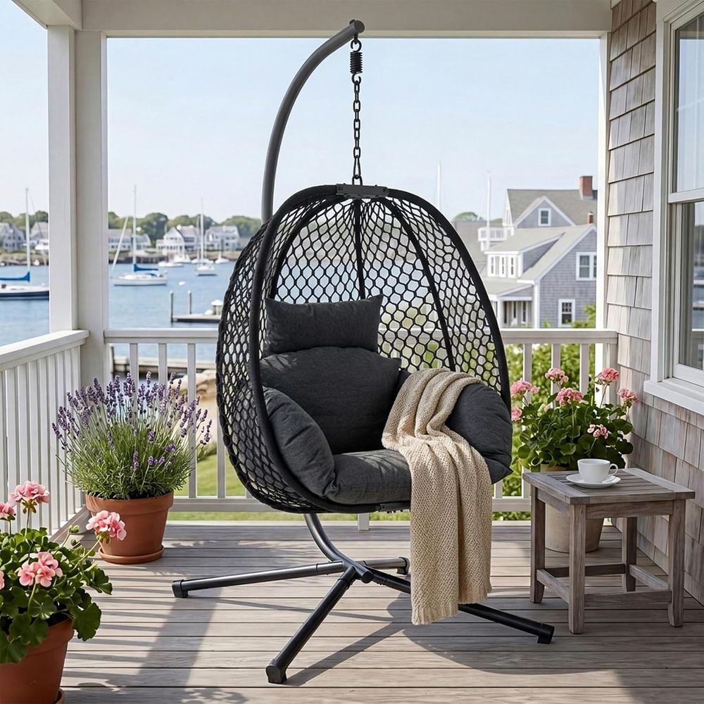 Outdoor Furniture Egg Chair - Silla Colgante Tipo Huevo para Exteriores