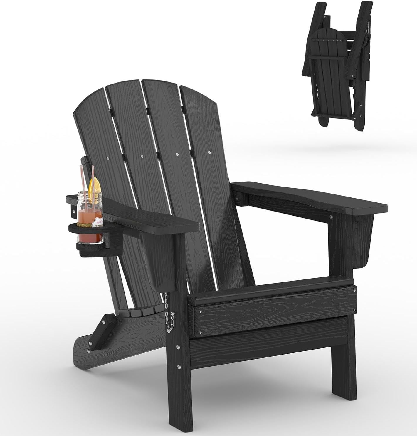 Outdoor Furniture With Fire Pit - Silla Adirondack Plegable de Plástico HDPE