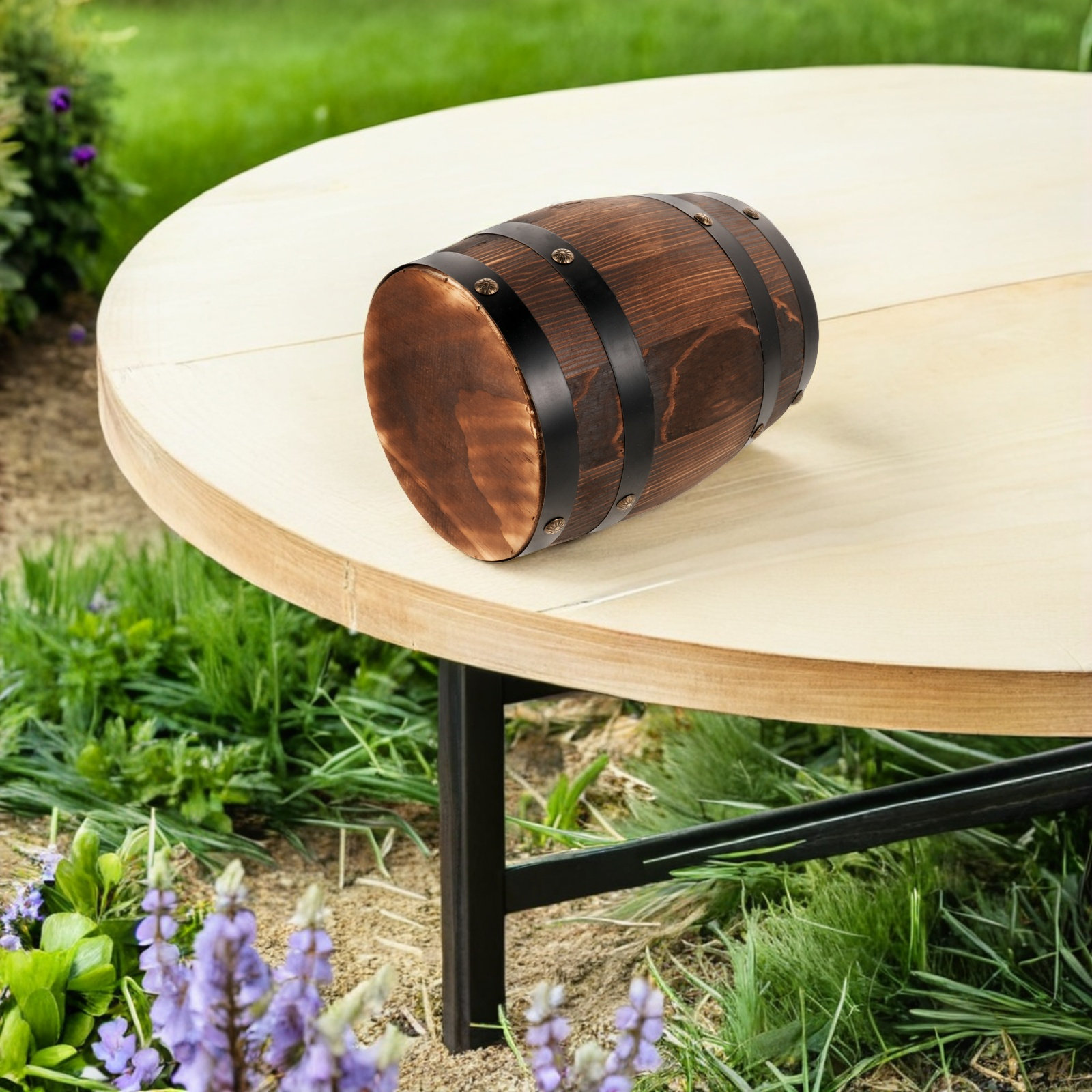 Outdoor Furniture Decor - Taburete de barril de madera para
