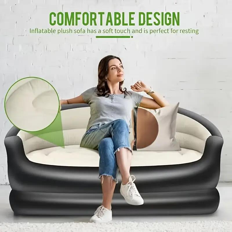 Outdoor Furniture Lounge - Cama inflable portátil para exteriores, sofá