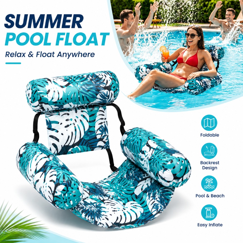 Outdoor Furniture Lounge - Silla Inflable Resistente para Piscina, Asiento