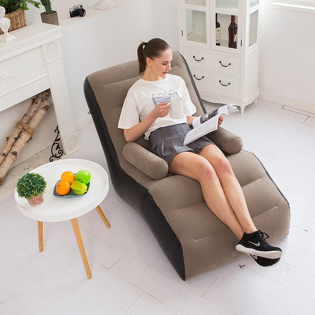 Outdoor Furniture Lounge - Sofá perezoso plegable, sillón inflable con