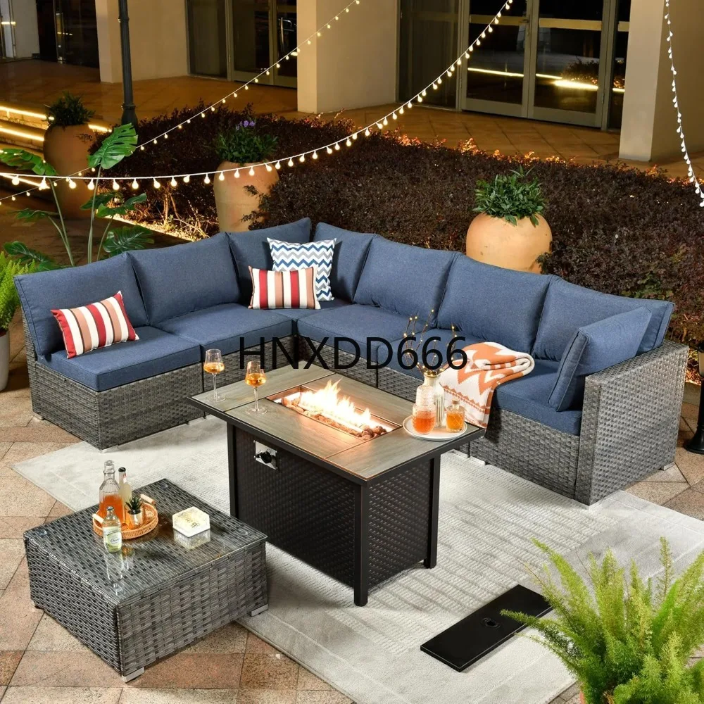 Outdoor Furniture With Fire Pit - Conjunto de Muebles de Patio de