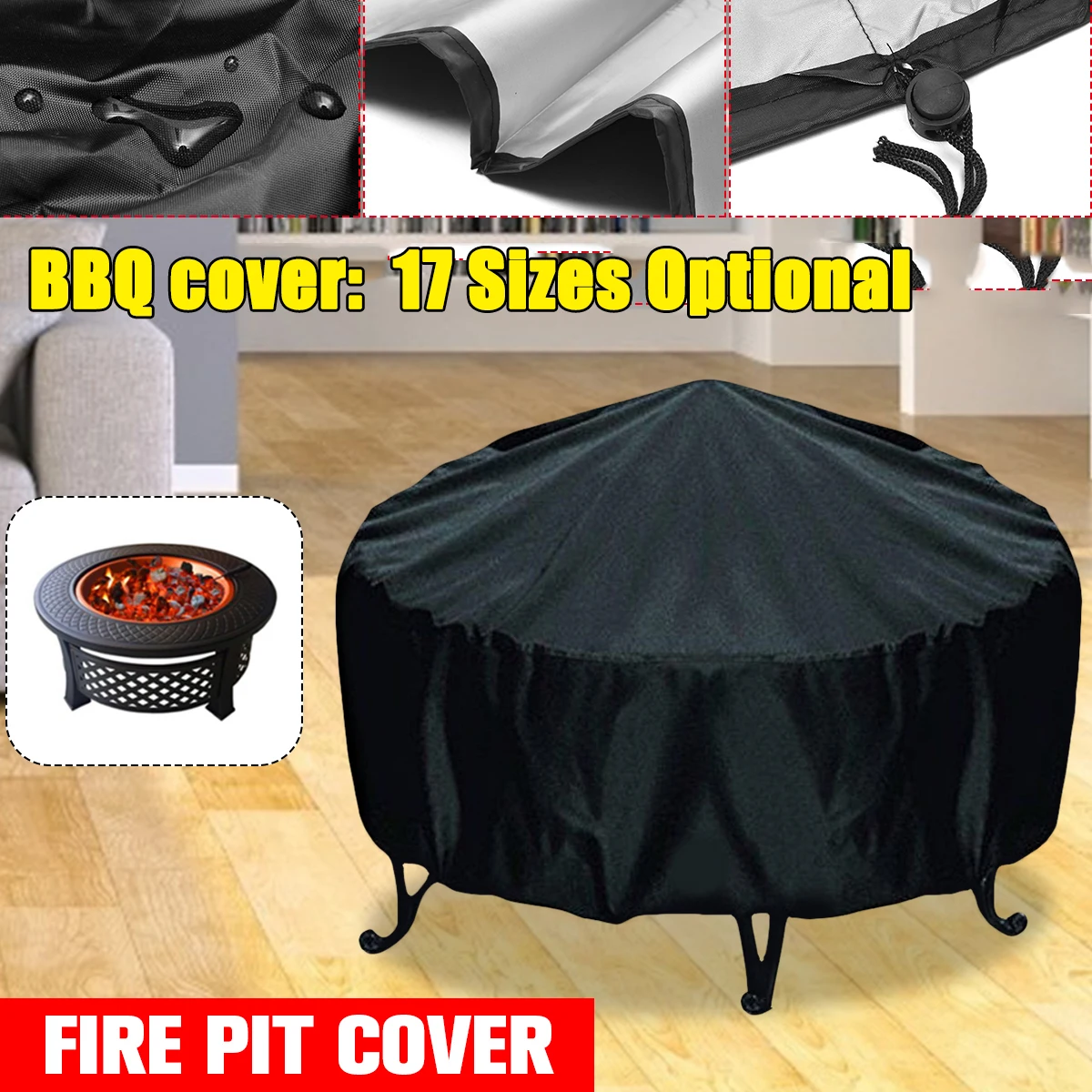 Outdoor Furniture With Fire Pit - Cubierta impermeable para fogones de Patio,