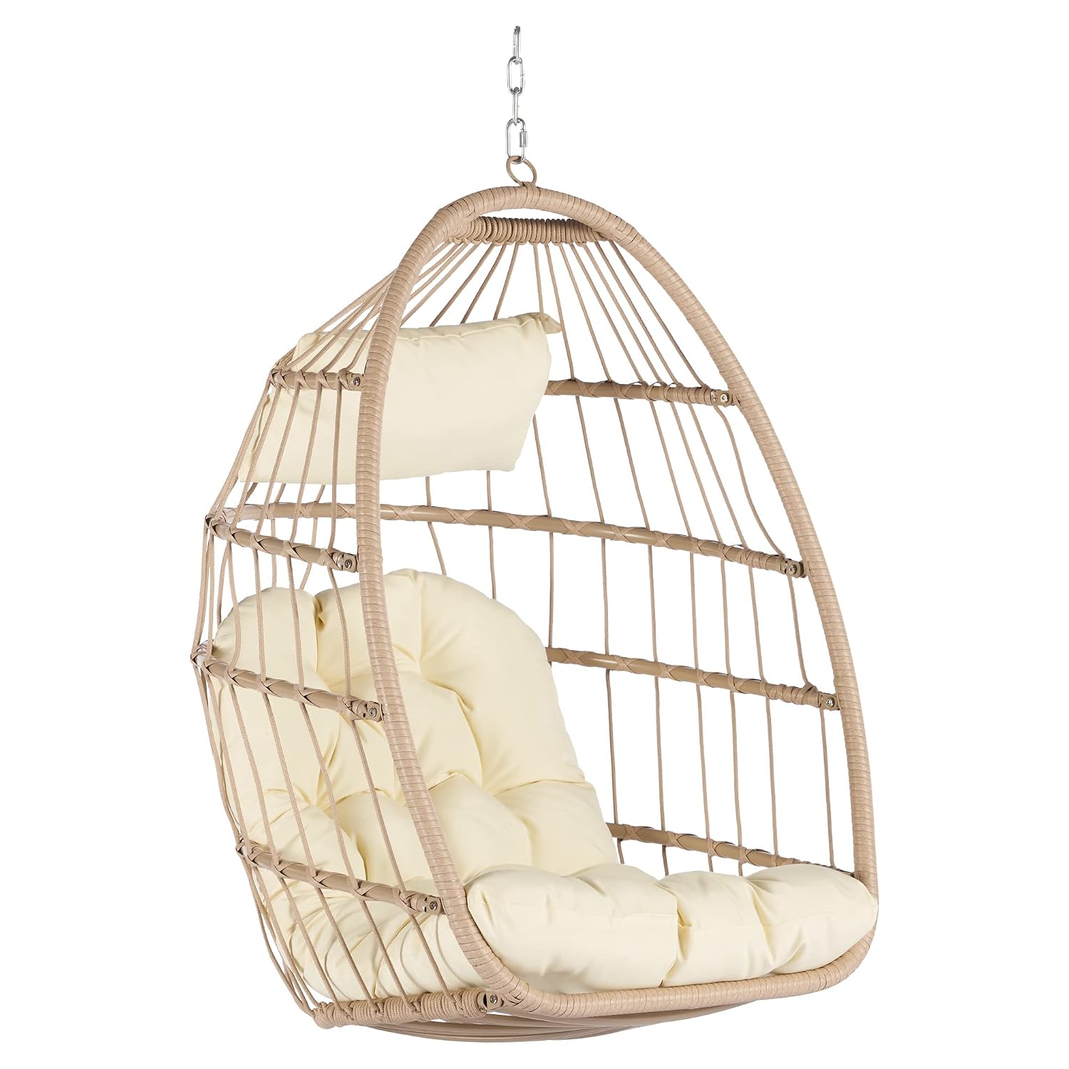 Outdoor Furniture Egg Chair - Silla Colgante Plegable de Mimbre con