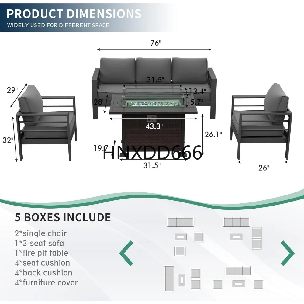 Conjunto de Muebles de Patio c - Outdoor Furniture With Fire Pit reseña y precio