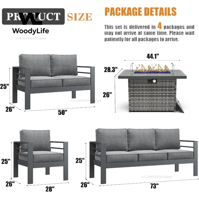 Juego de Muebles de Patio Mode - Outdoor Furniture With Fire Pit reseña y precio