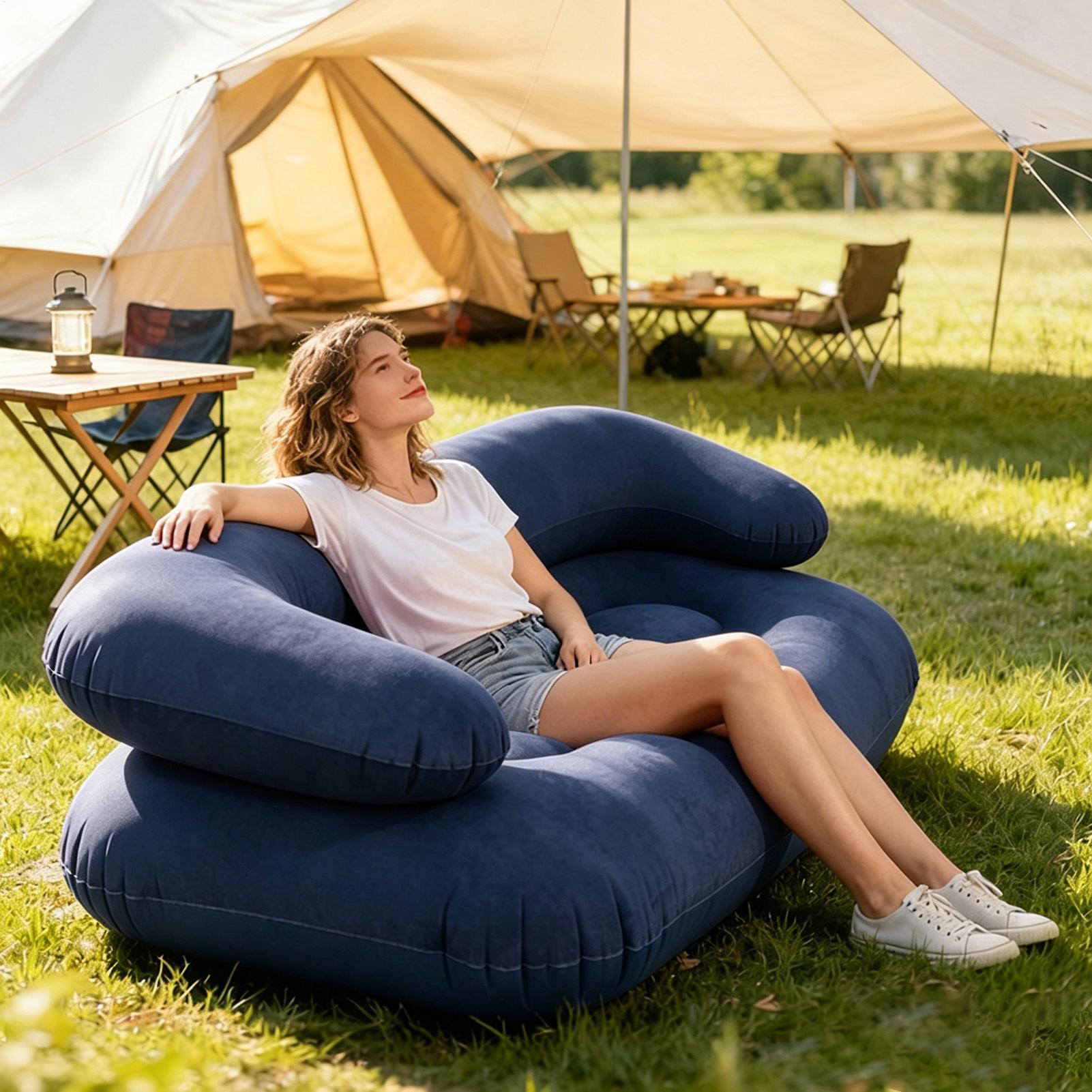 Sofá Inflable Doble de Dos Pla - Outdoor Furniture Lounge reseña y precio