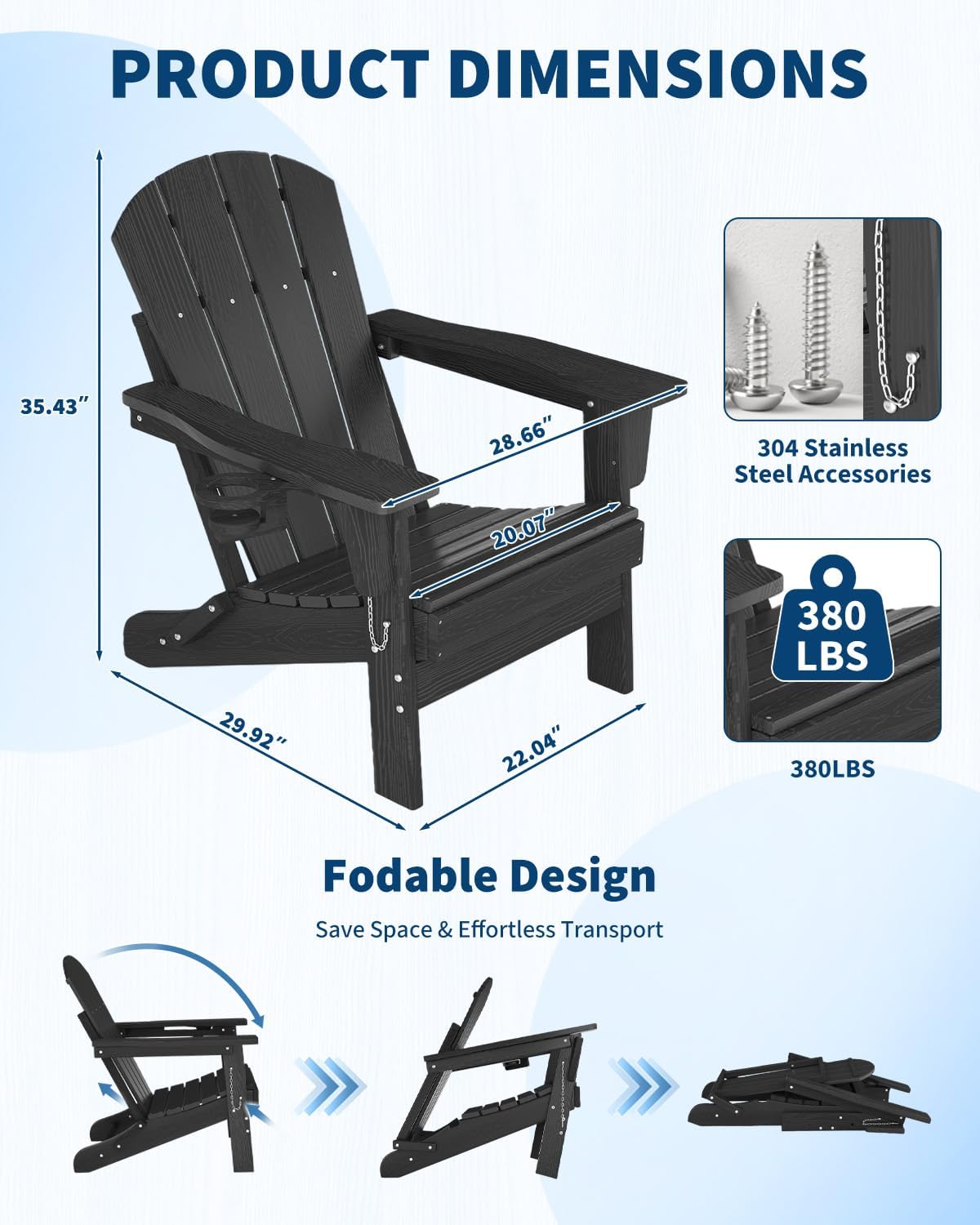 Silla Adirondack Plegable de P - Outdoor Furniture With Fire Pit reseña y precio