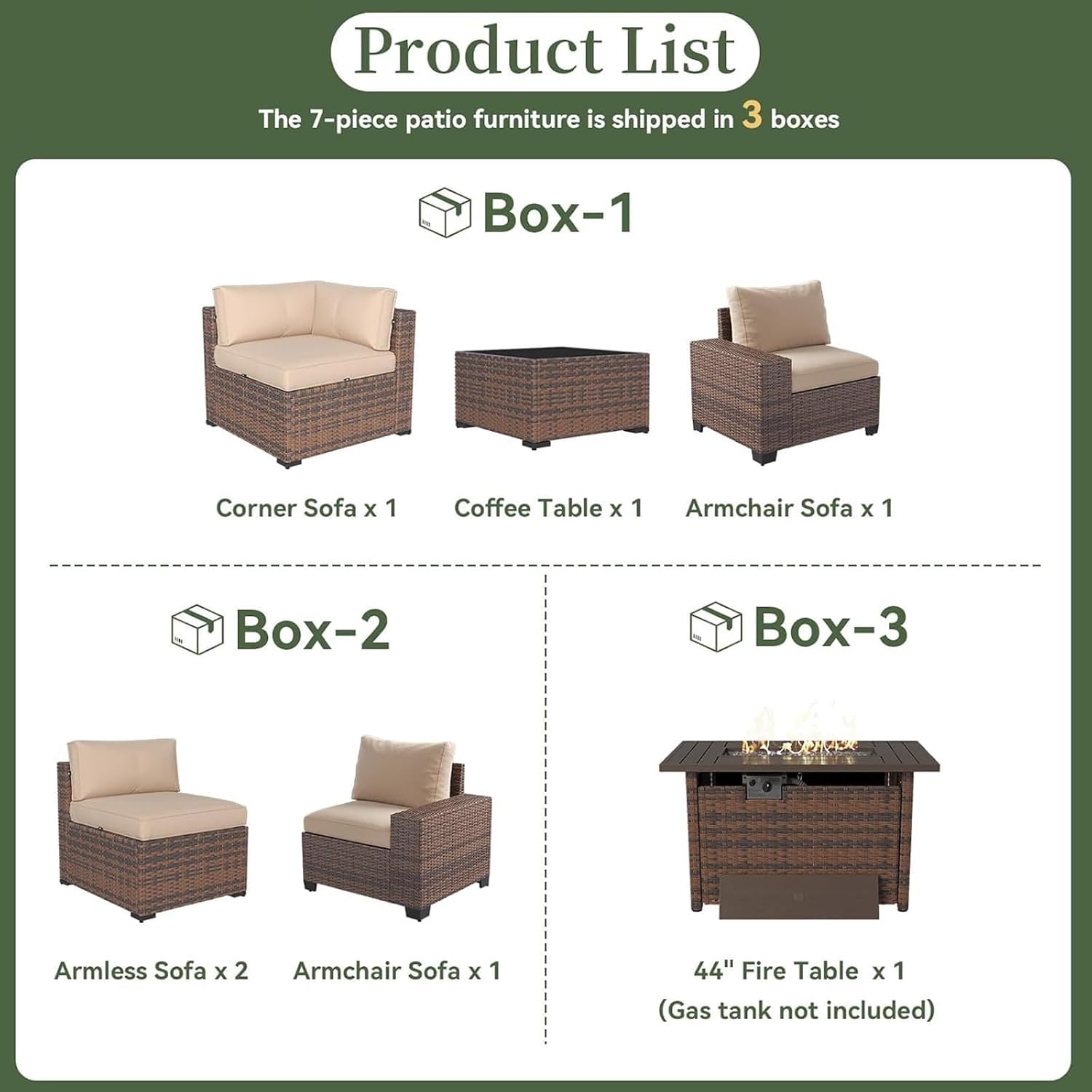 Conjunto de Muebles de Patio d - Outdoor Furniture With Fire Pit reseña y precio