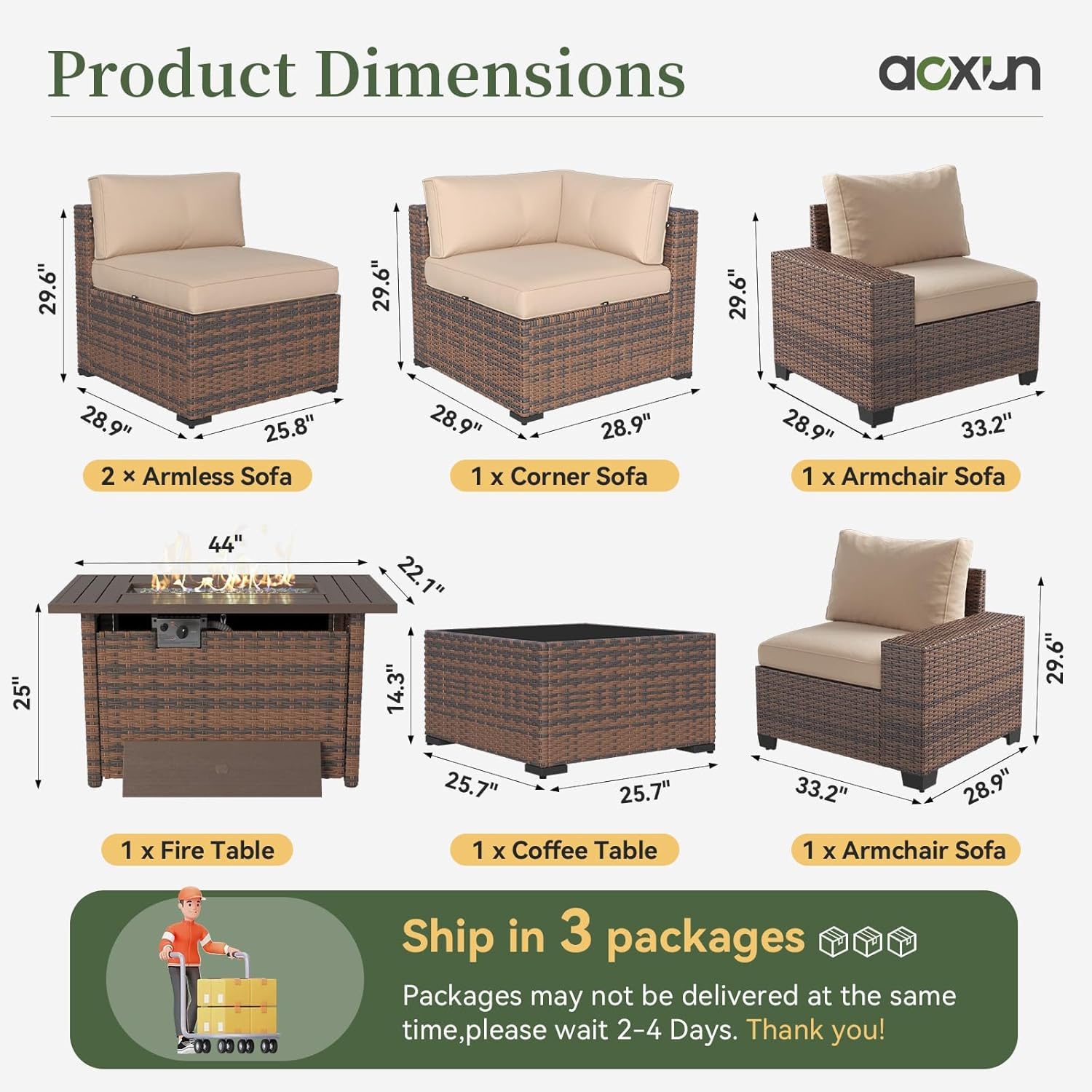 Conjunto de Muebles de Patio d - Outdoor Furniture With Fire Pit reseña y precio