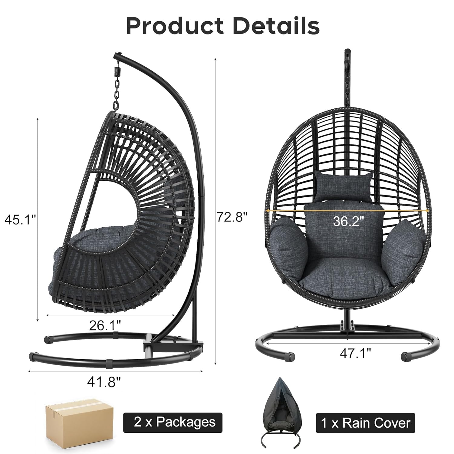 Silla Columpio Tipo Huevo Extr - Outdoor Furniture Egg Chair reseña y precio