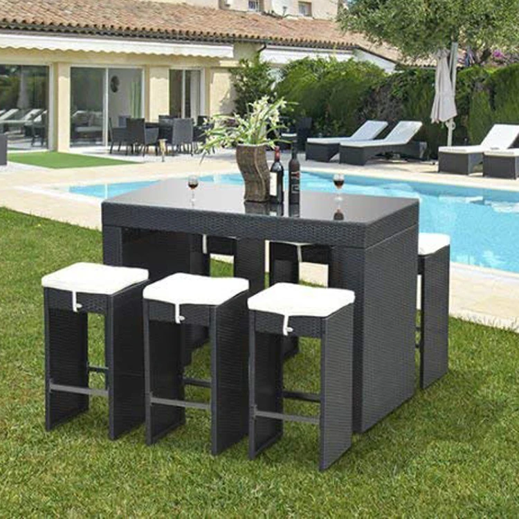 Juego de bar de ratán de 7 pie - Outdoor Furniture Europe reseña y precio