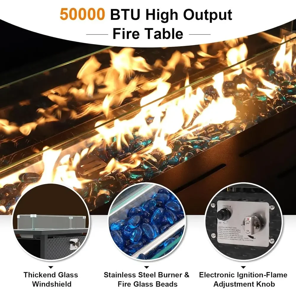 Juego de Muebles de Patio de 8 - Outdoor Furniture With Fire Pit reseña y precio