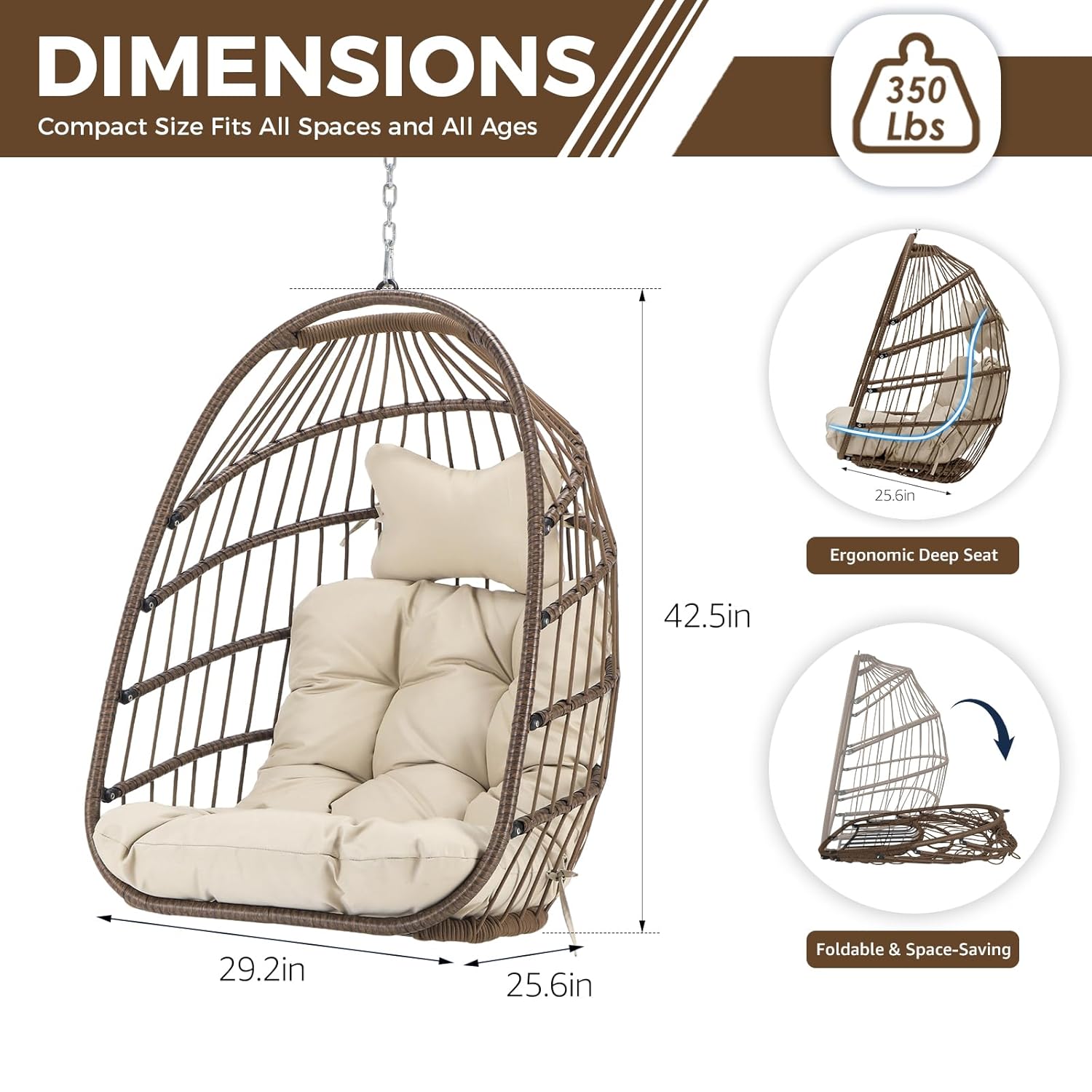 Silla Colgante Tipo Huevo para - Outdoor Furniture Egg Chair reseña y precio