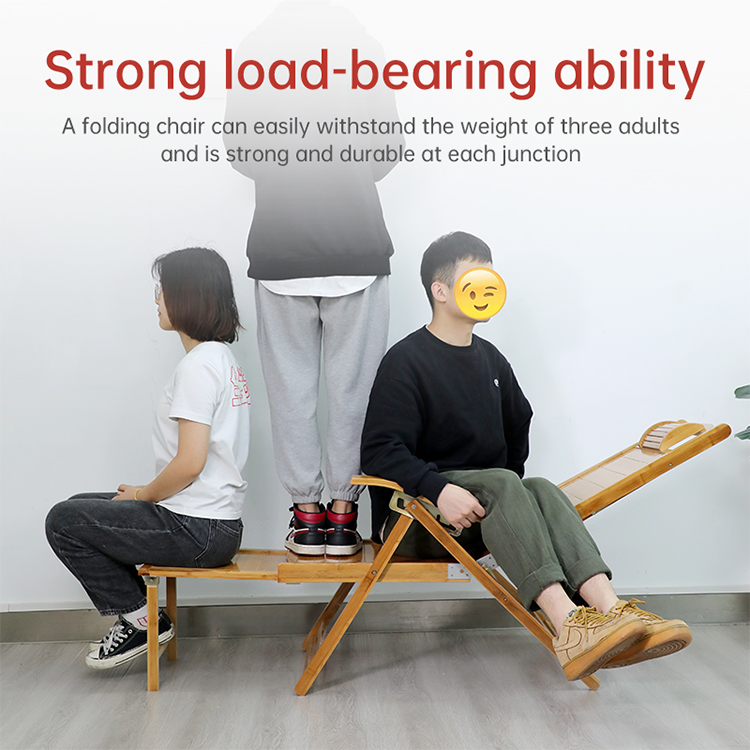 Sillón plegable de bambú de di - Outdoor Furniture Lounge reseña y precio