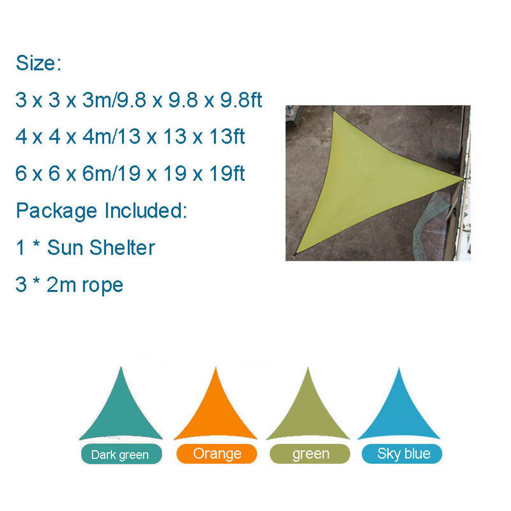 6x6x6 m triángulo refugio sola - Sun Sail Shade reseña y precio