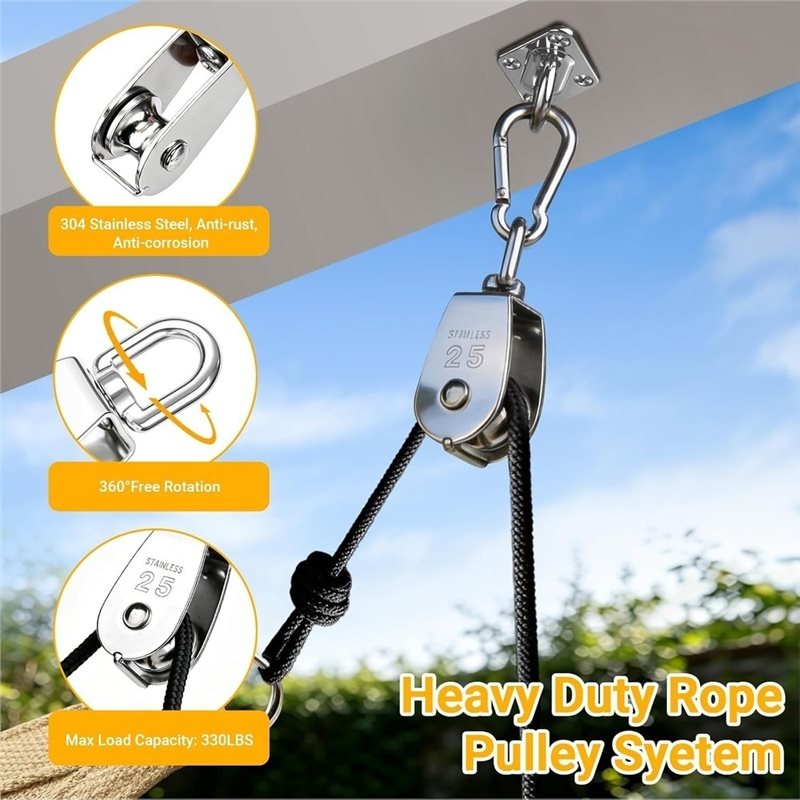 Polea L60A con placa de anclaj - Sun Sail Shade reseña y precio