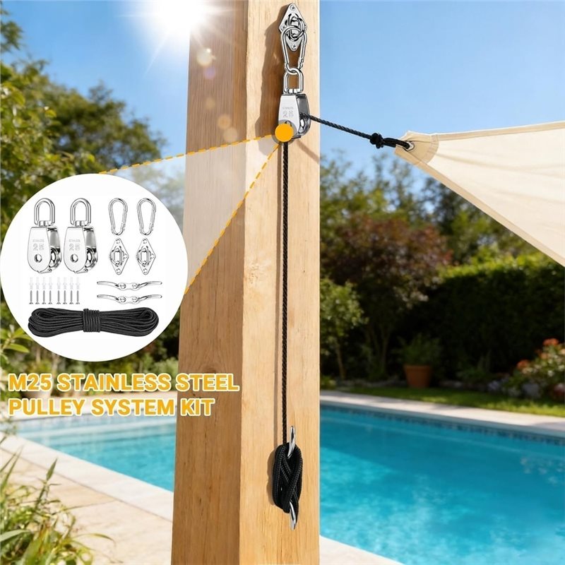 Polea L60A con placa de anclaj - Sun Sail Shade reseña y precio