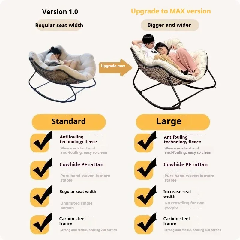 Sillón balancín de mimbre para - Outdoor Furniture Egg Chair reseña y precio