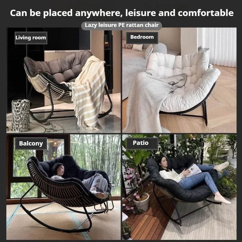 Sillón balancín de mimbre para - Outdoor Furniture Egg Chair reseña y precio