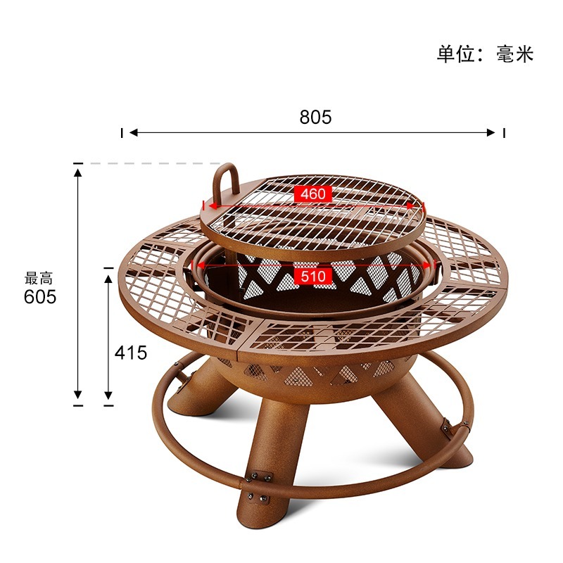 Brasero y Parrilla de Carbón d - Outdoor Furniture With Fire Pit reseña y precio