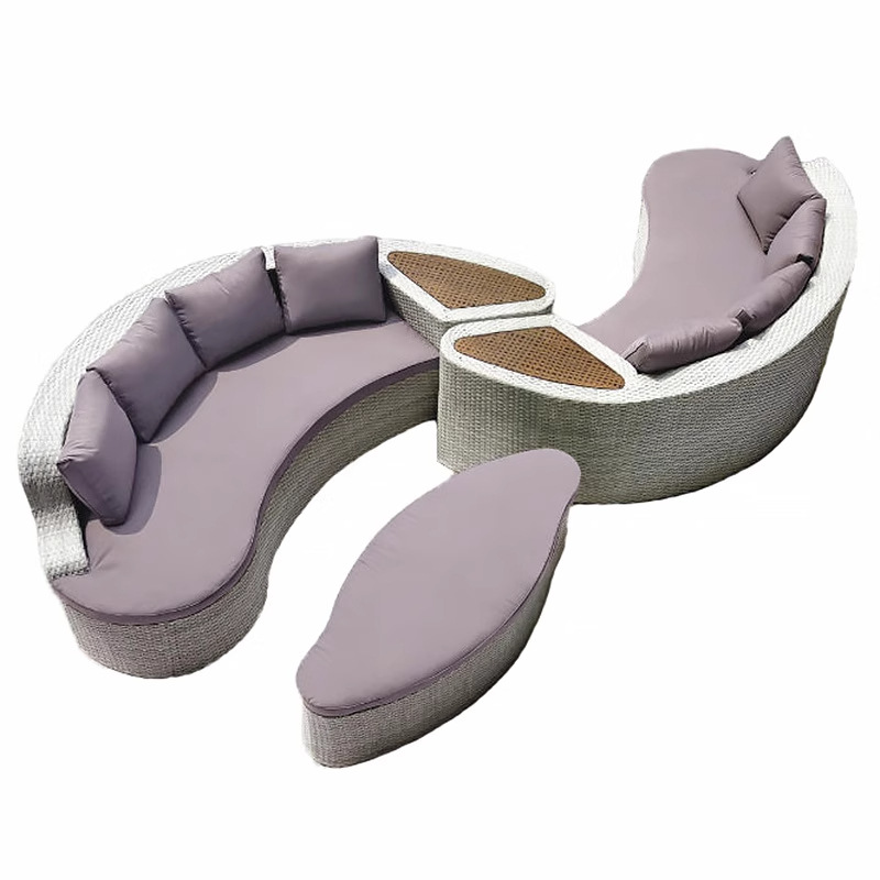 Sofá redondo de ratán, sofá pa - Outdoor Furniture Exhibition reseña y precio