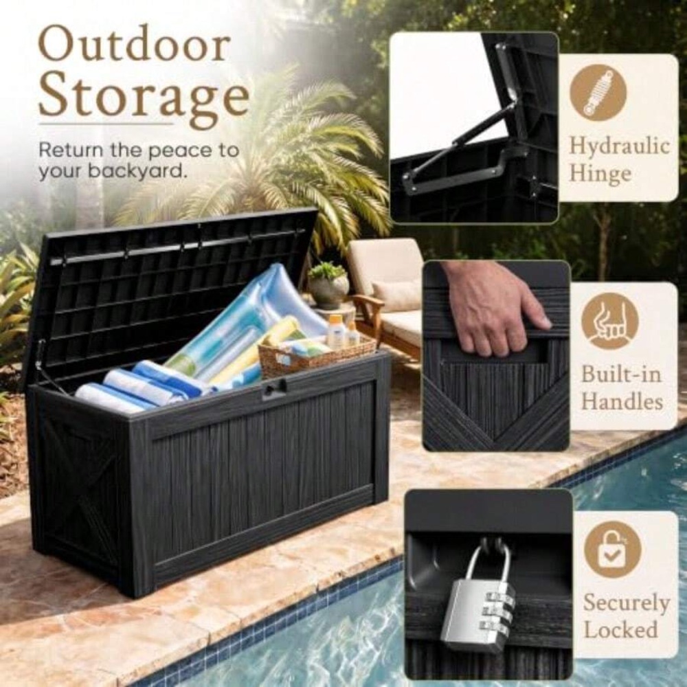Caja de almacenamiento para ex - Outdoor Furniture Cushions reseña y precio