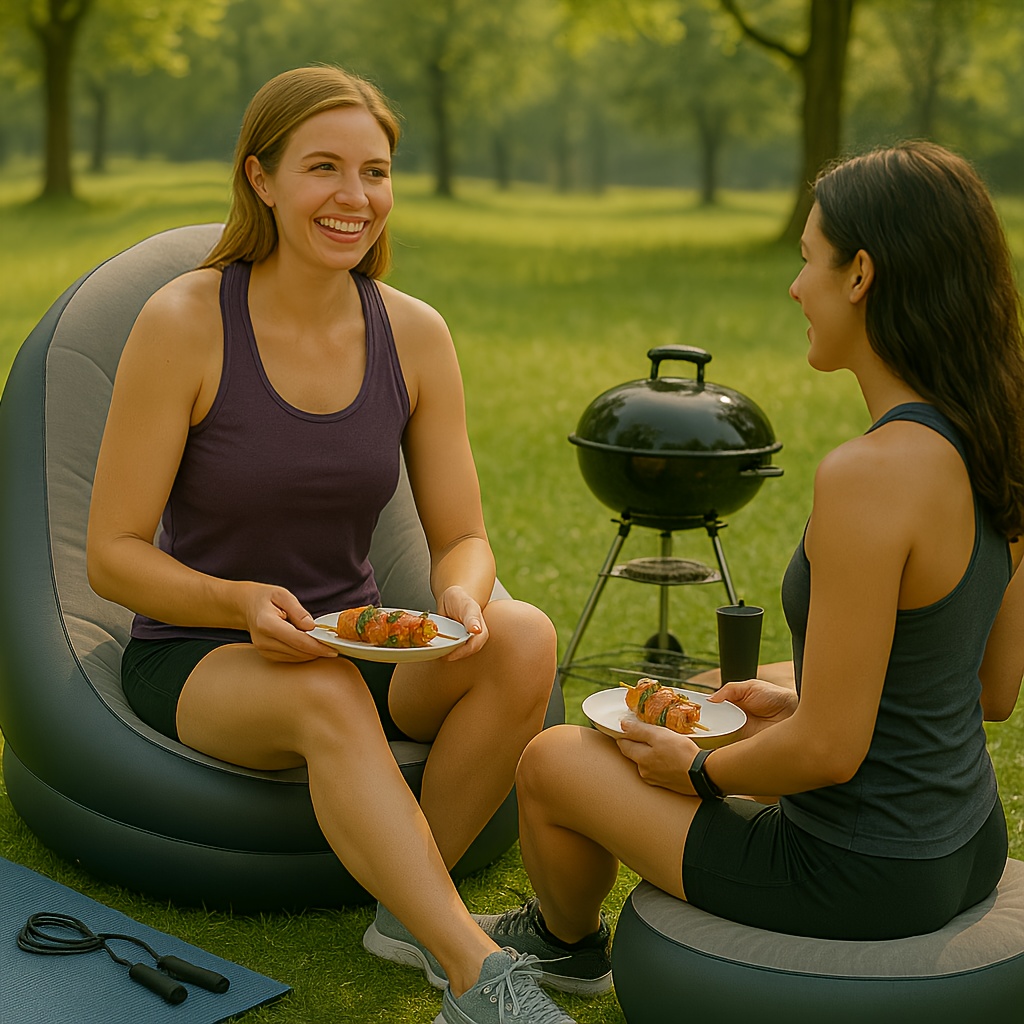 Sofá de aire plegable para int - Outdoor Furniture Lounge reseña y precio