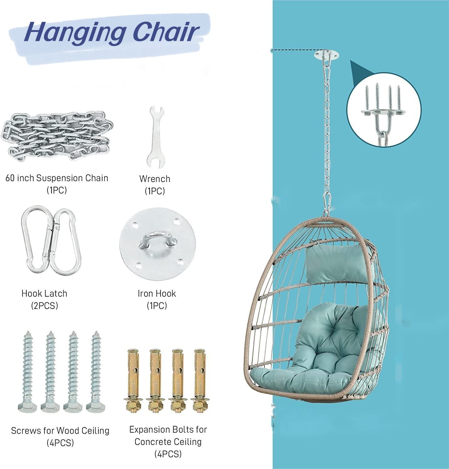 Silla Colgante Plegable de Mim - Outdoor Furniture Egg Chair reseña y precio