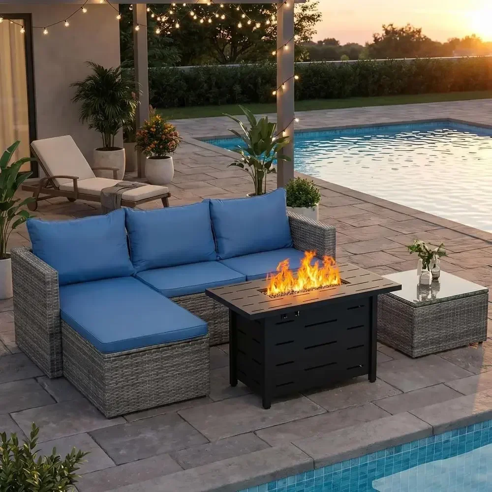 Juego de muebles de mimbre par - Outdoor Furniture With Fire Pit reseña y precio