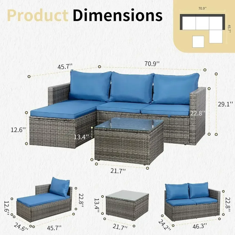 Juego de muebles de mimbre par - Outdoor Furniture With Fire Pit reseña y precio