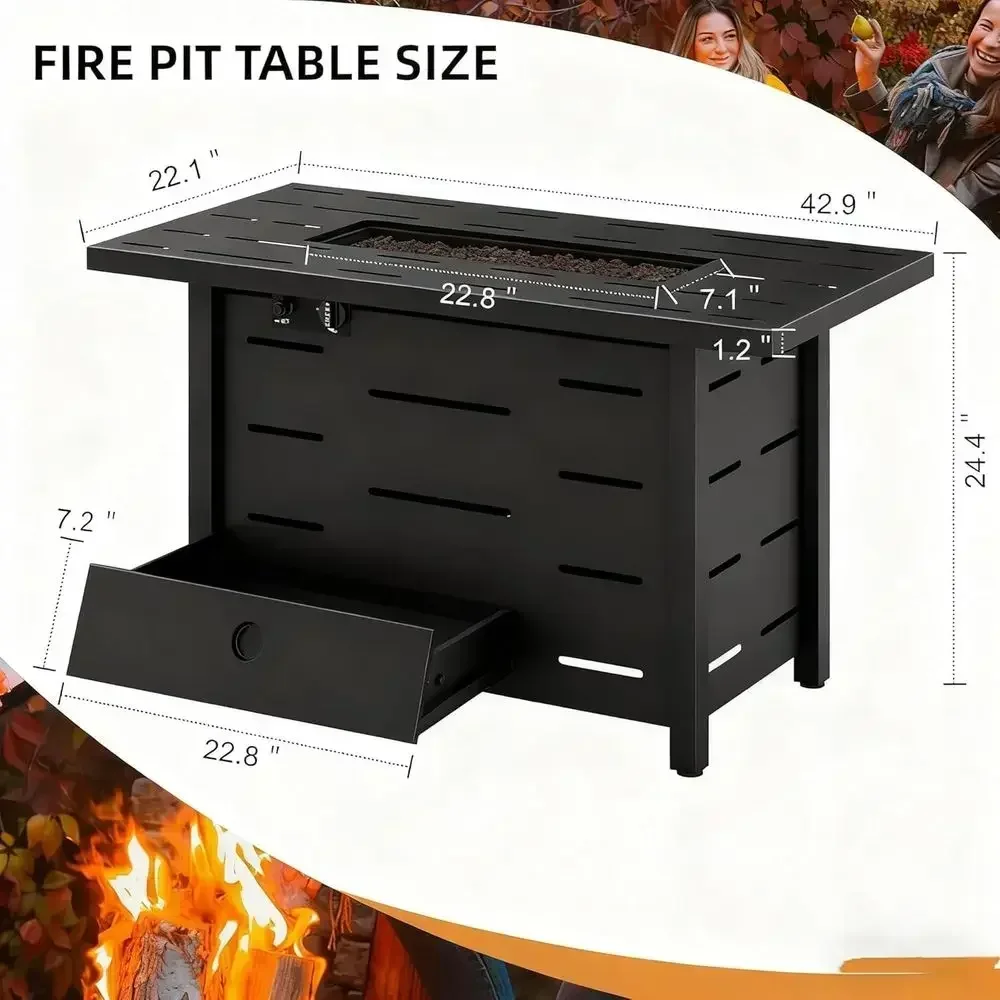 Juego de muebles de mimbre par - Outdoor Furniture With Fire Pit reseña y precio