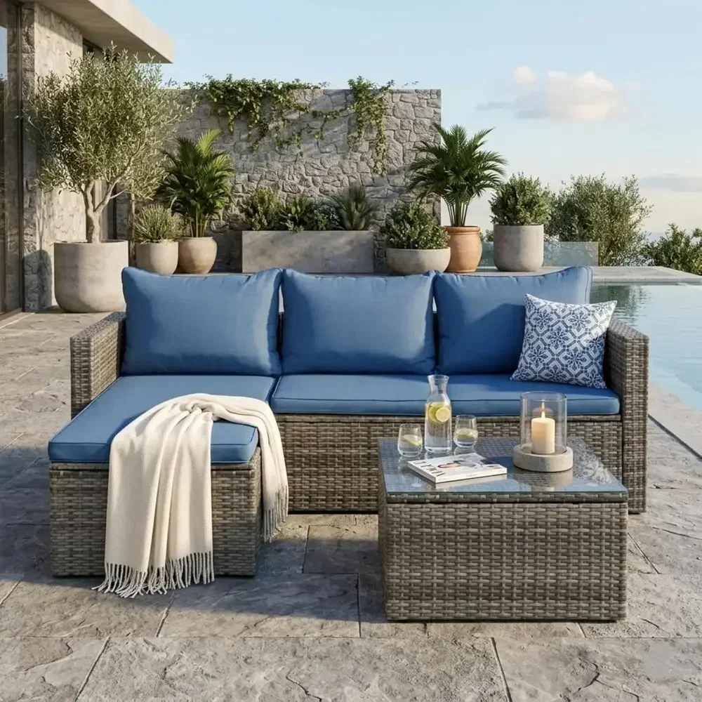 Juego de muebles de mimbre par - Outdoor Furniture With Fire Pit reseña y precio